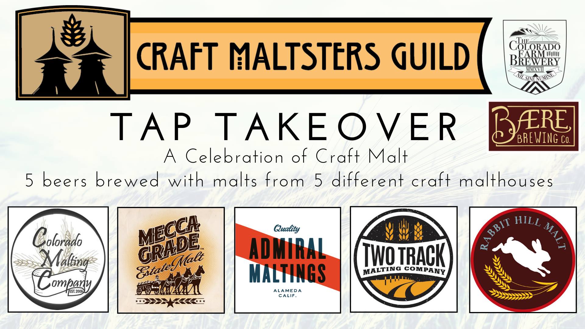 Craft Malsters Guild Tap Takeover during CBC 2019