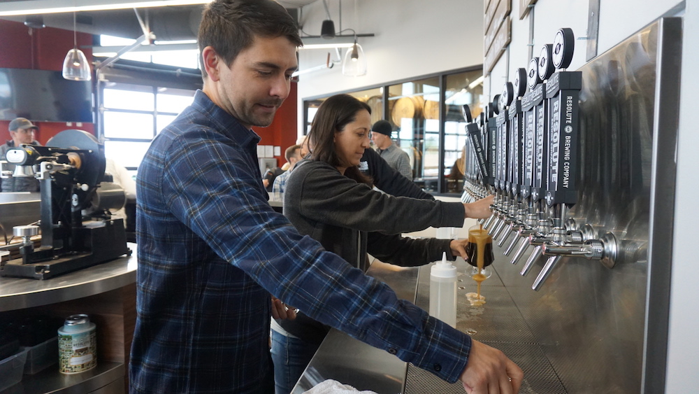 Andrew Duvall, Sales and Community Manager for Resolute Brewing Tap & Cellar Arvada