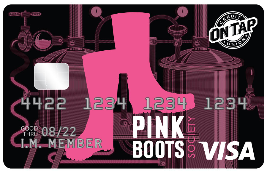 On Tap Credit Union Pink Boots Society Card
