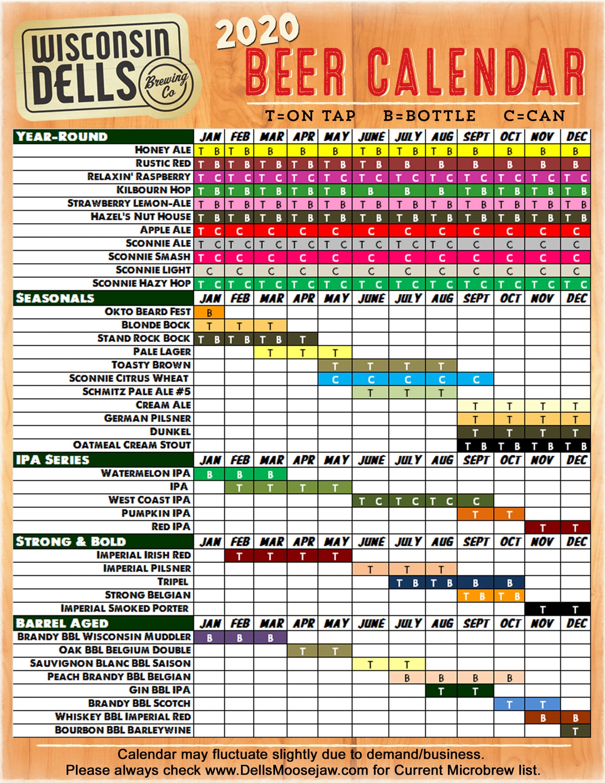 PorchDrinking 2020 Beer Release Calendar Roundup