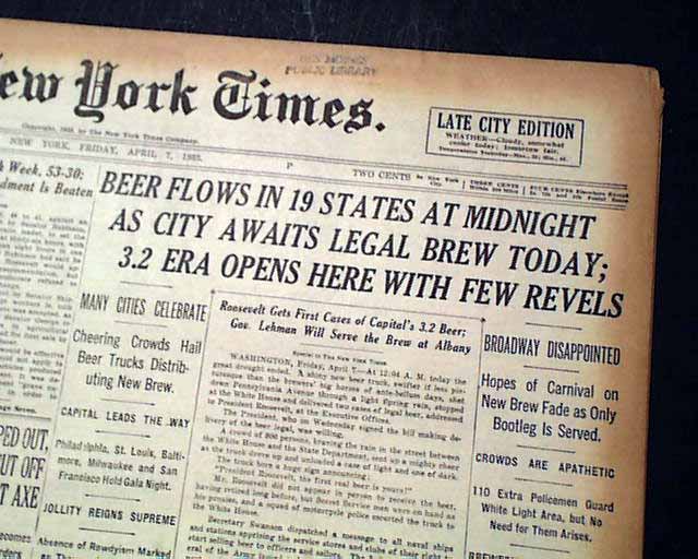 Cullen-Harrison Act National Beer Day
