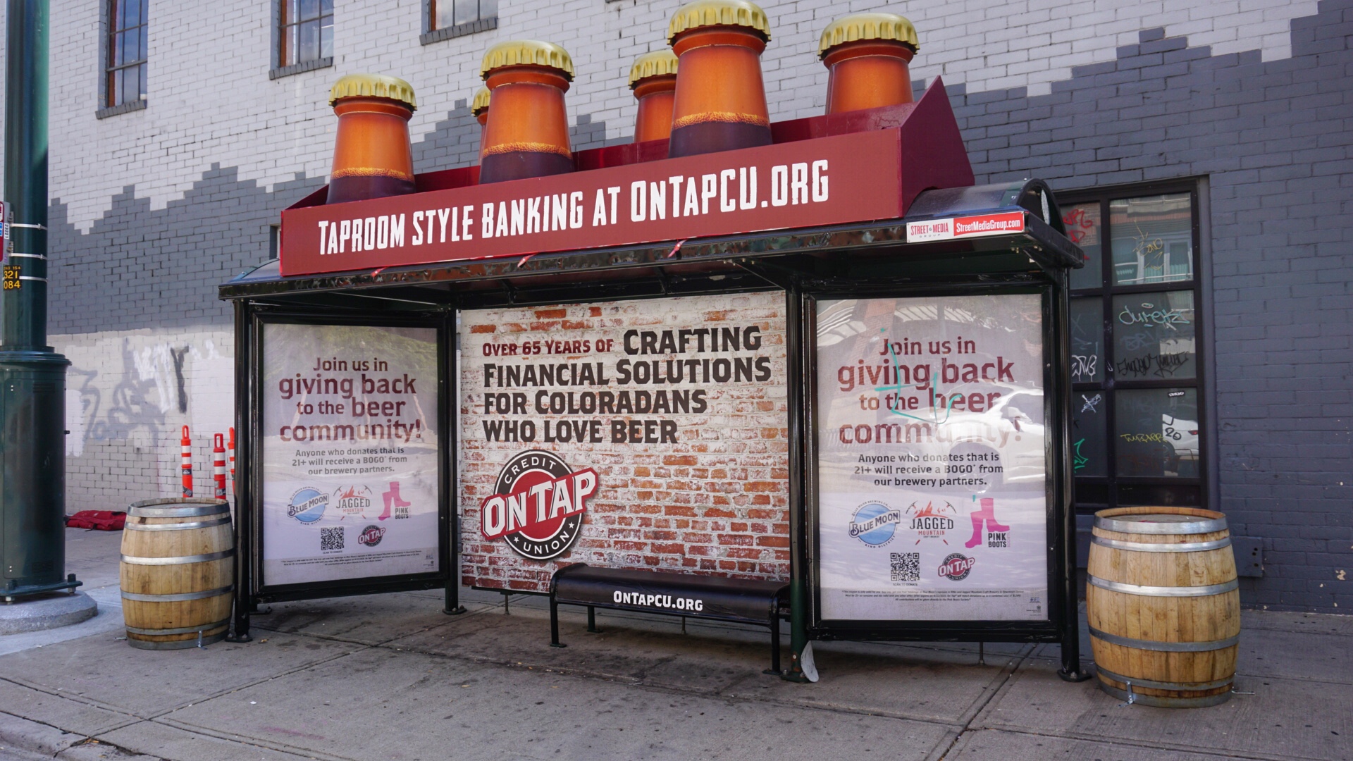 On Tap Credit Union Bus Shelter