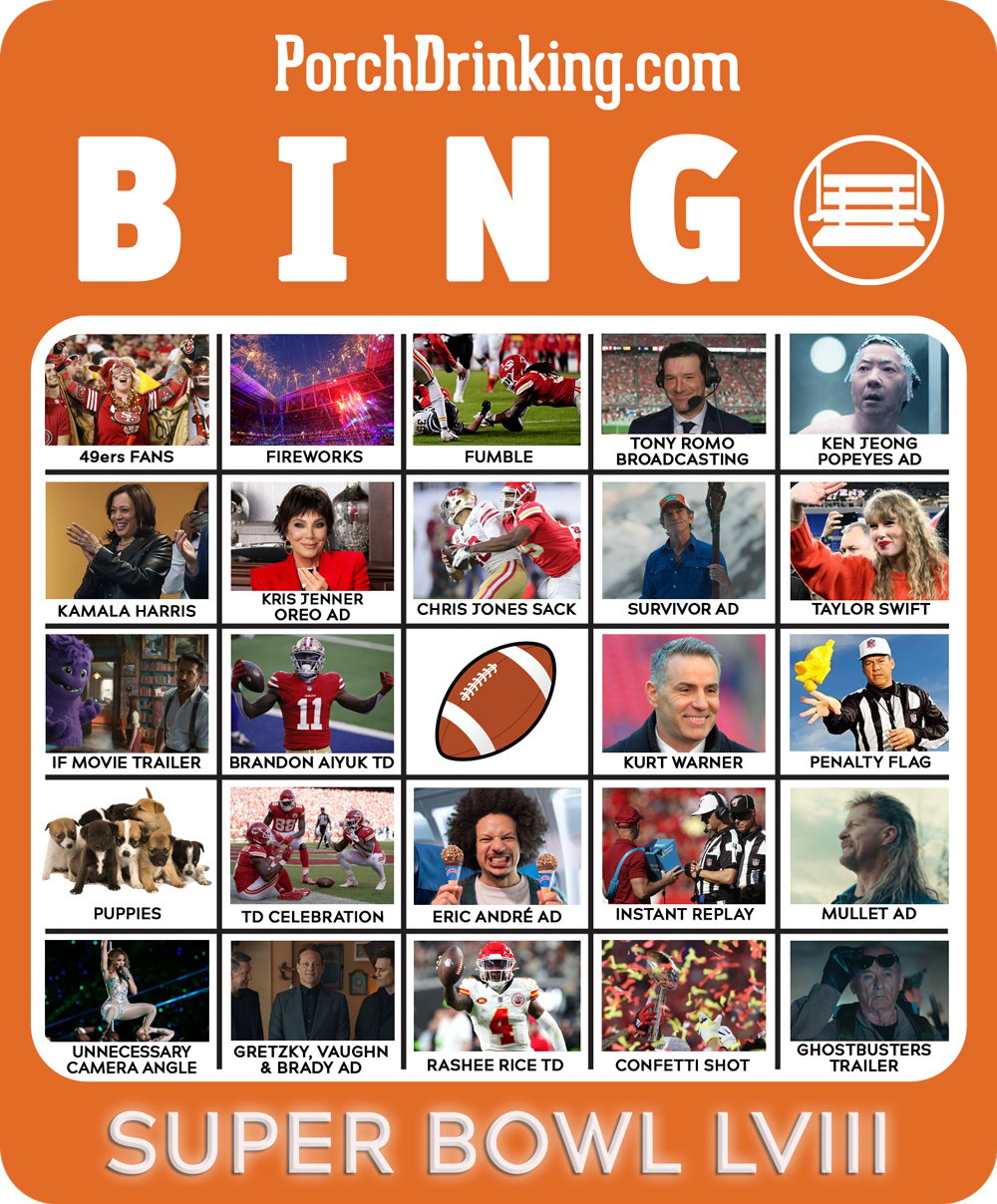 Super Bowl LVIII Bingo Board 2