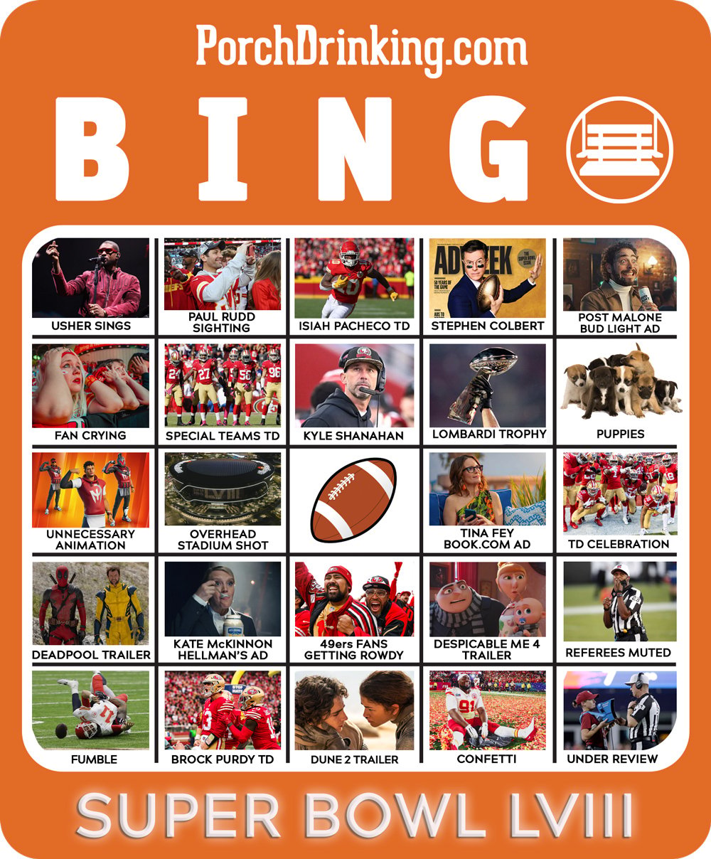Super Bowl LVIII Bingo Board 4