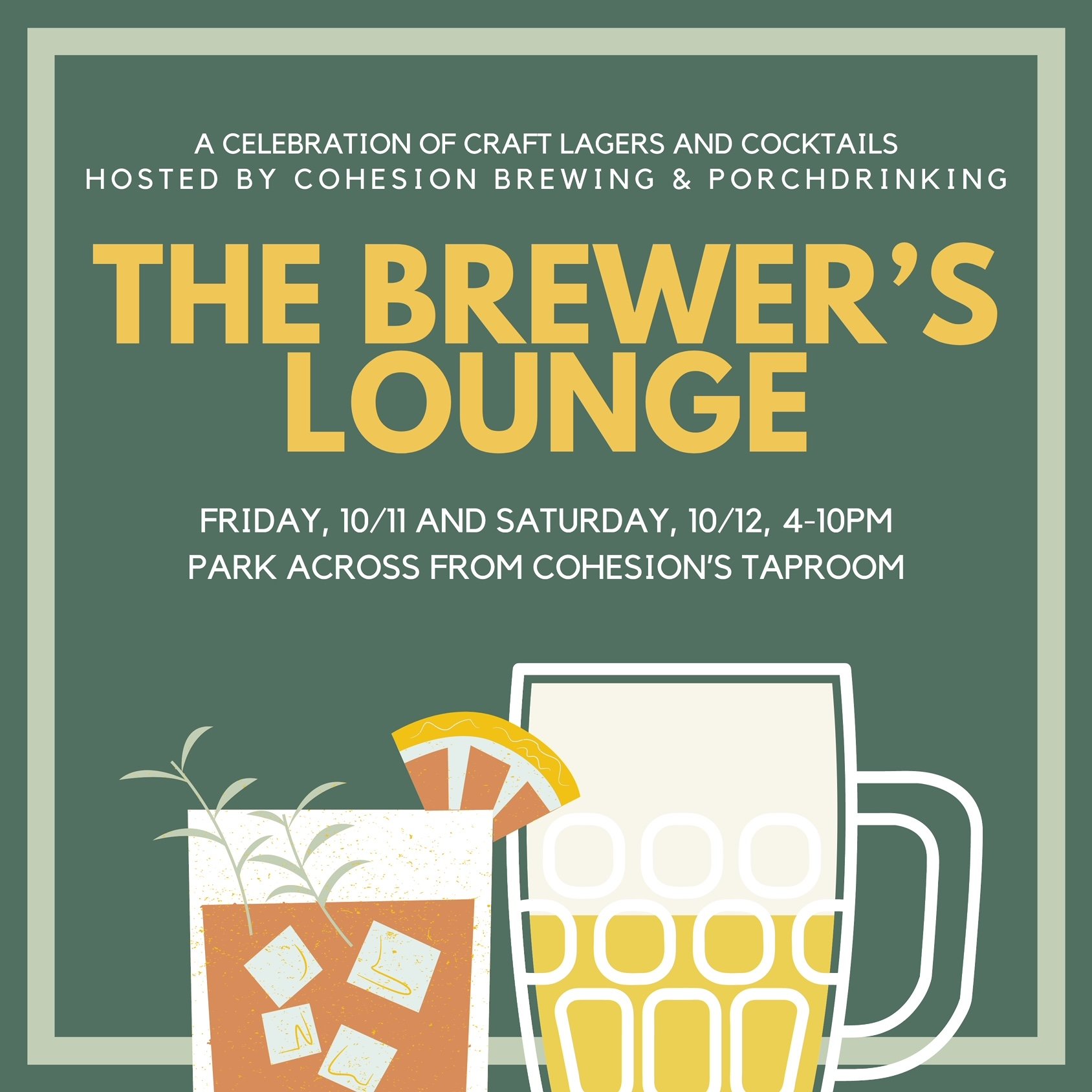 The Brewer's Lounge by Cohesion, PorchDrinking.com, and the Block Distilling Co.