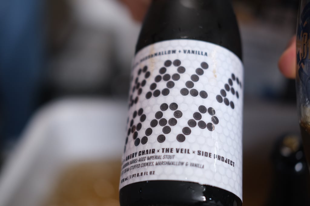 Cookies & Cream, Marshmallow + Vanilla Bubble Wrap collaboration beer between WeldWerks, Other Half, The Veil, Side Project, and Angry Chair