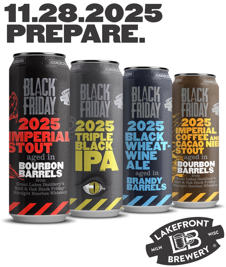 Lakefront Brewery’s Black Friday™ Delivers Four Rare Barrel-Aged Beers for 2025