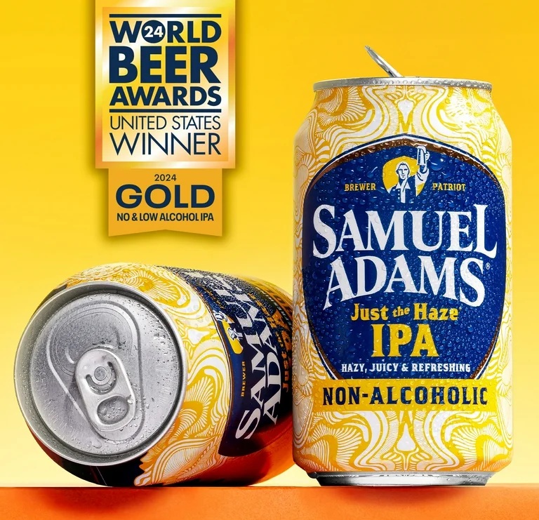 the boston beer co. samuel adams just the haze non-alcoholic IPA