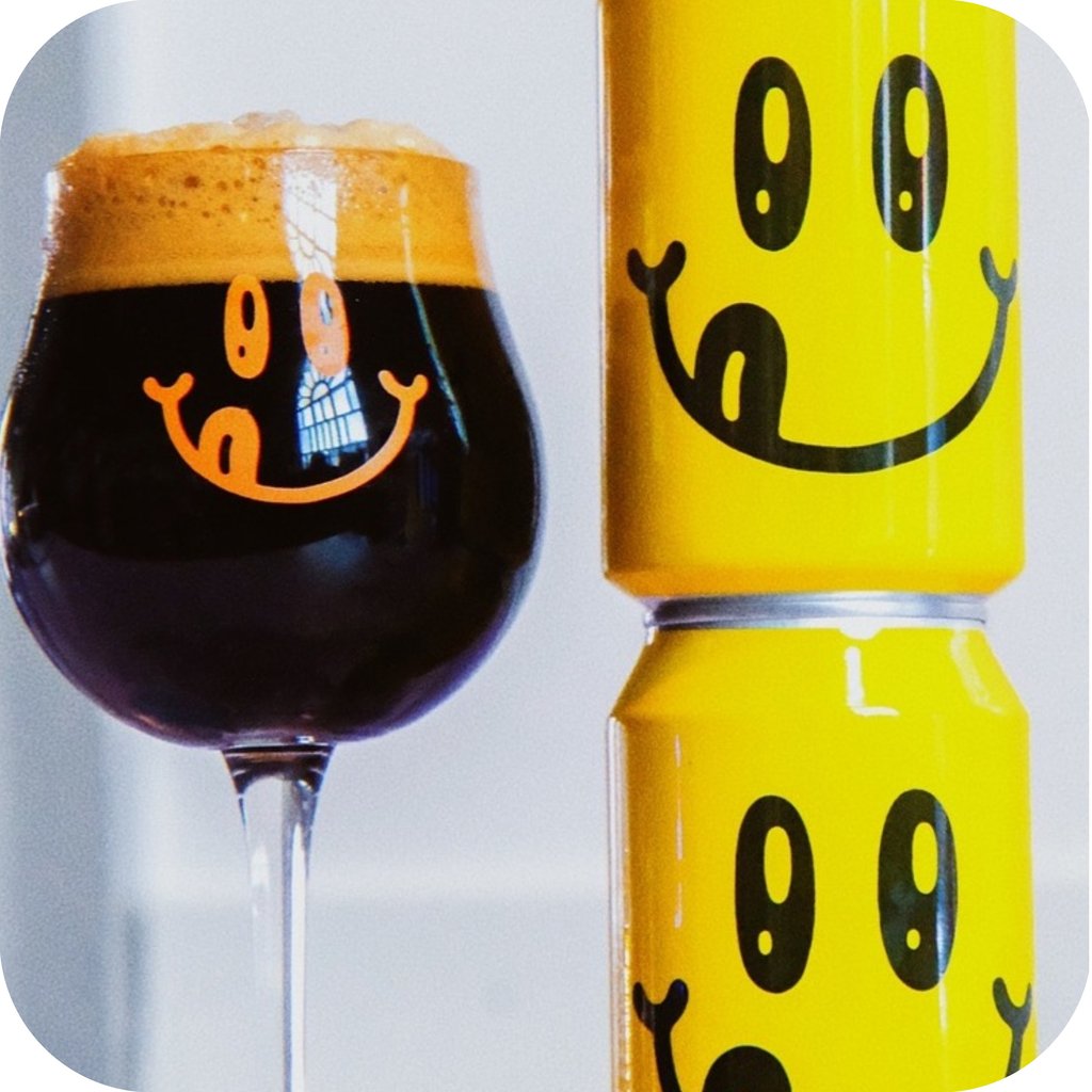 noa pecan mud cake omnipollo non-alcoholic cans and glassware