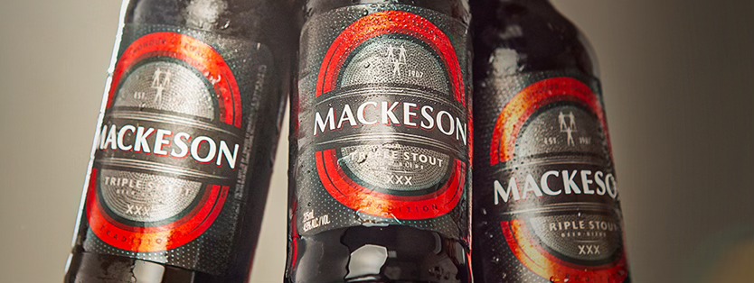 Mackeson XXX Stout bottles.