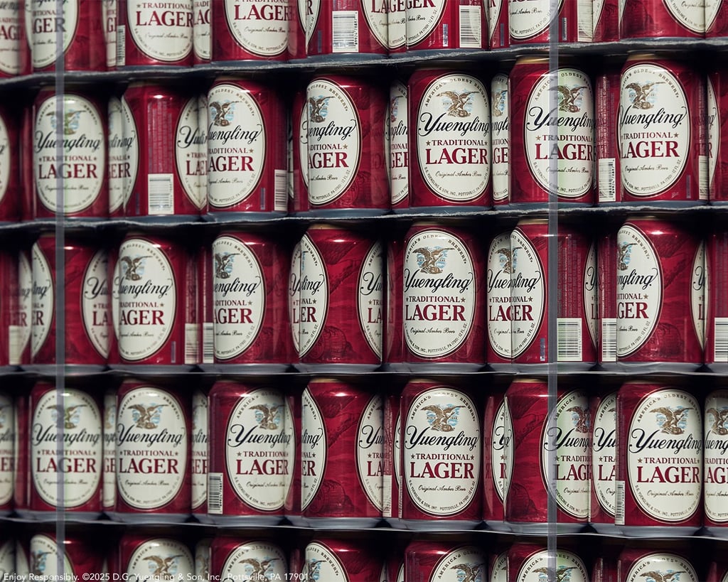 many many cans of yuengling traditional lager