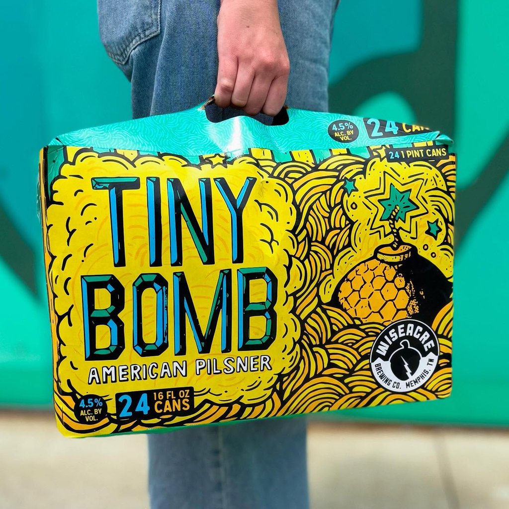 Wiseacre Brewing Co. Tiny Bomb American Pilsner 12-pack being carried.