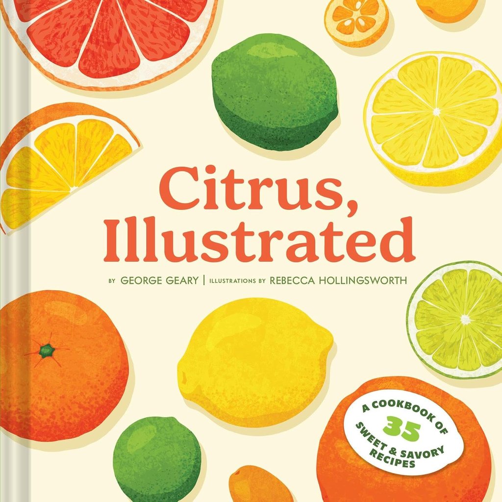 Cover of Citrus, Illustrated by George Geary, featuring citrus slices and whole fruit on a cream background.