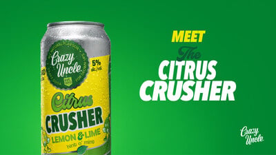 Crazy Uncle Introduces 5% ABV Citrus Crusher Hard Soda