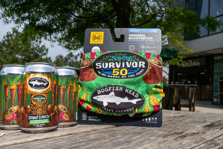 Dogfish Head Celebrates Survivor Season 50 With Limited-Edition Coconut Etiquette IPA