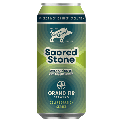 A can of Sacred Stone beer from Von Ebert x Grand Fir