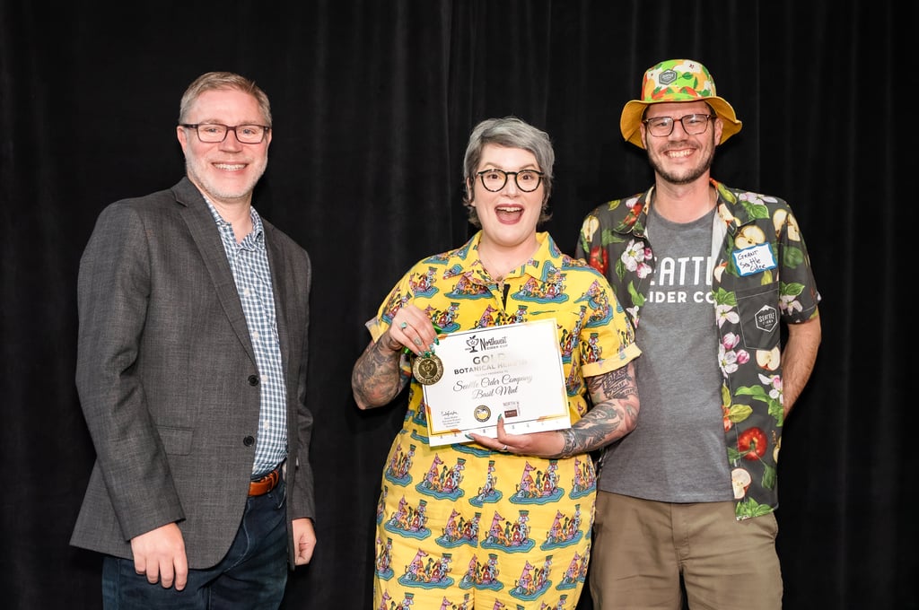 Seattle Cider receives an award at the Northwest Cider Cup