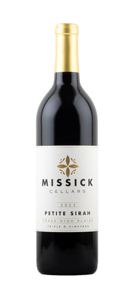 A bottle of Petite Sirah from Missick Cellars