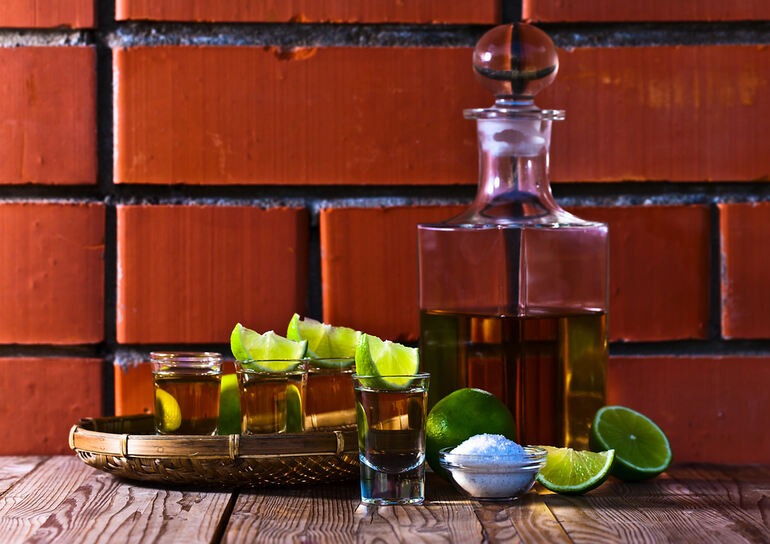 Fancy tequila bottles