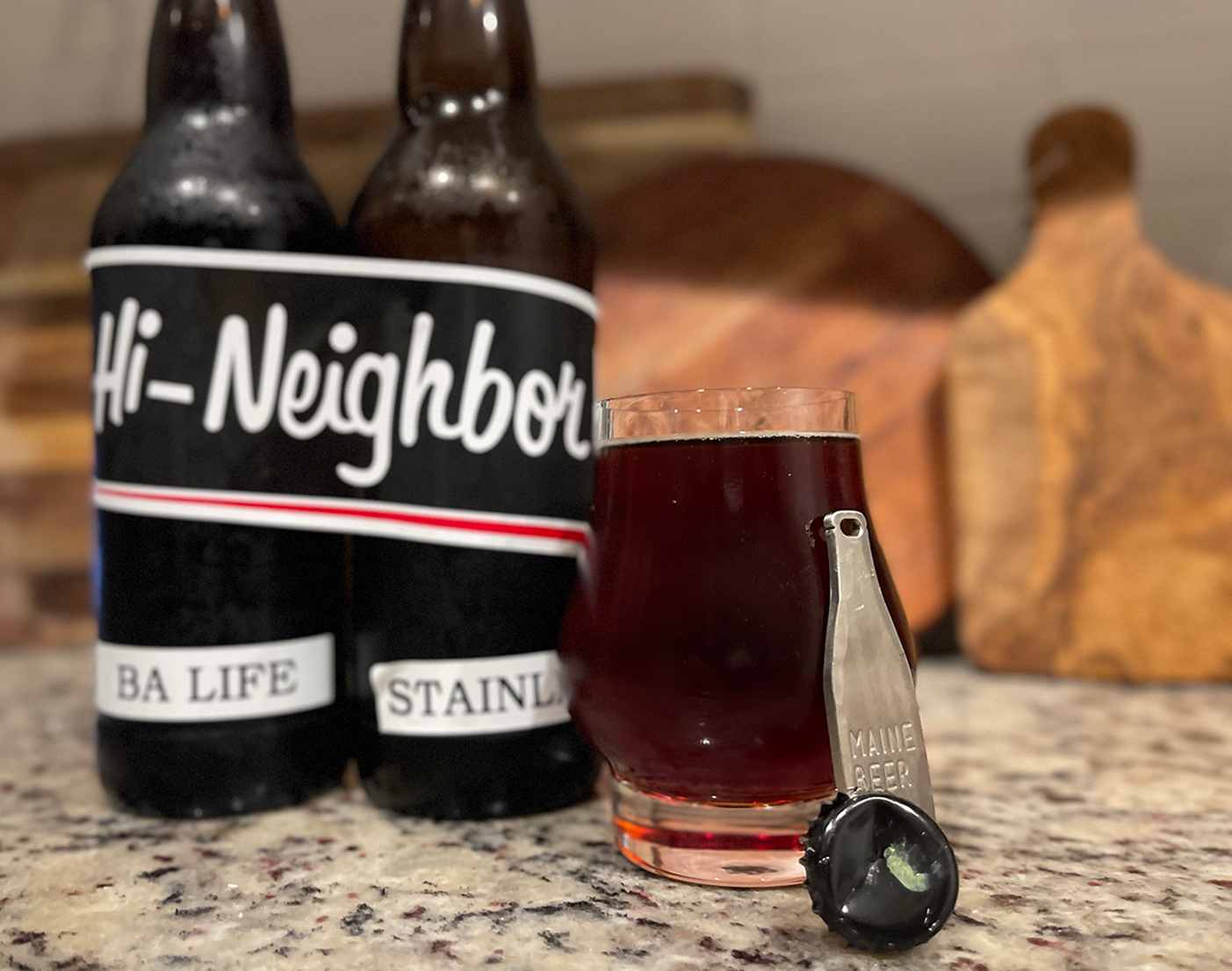 Stainless conditioned Life barleywine from Narragansett