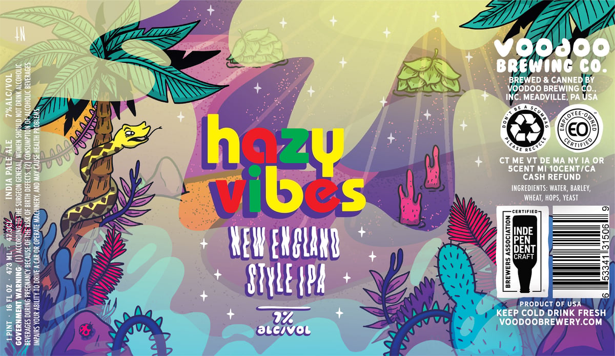 Voodoo Brewing | Hazy Vibes IPA - PorchDrinking