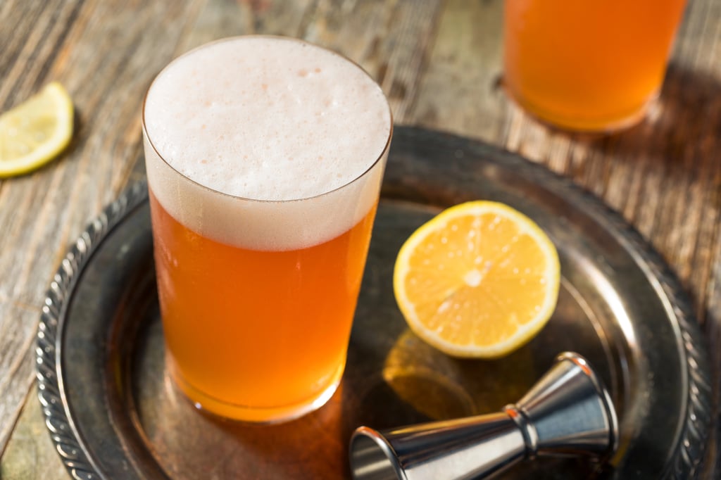 IPA paloma shandy beer cocktail with grapefruit and lime.