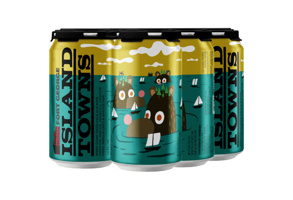 A 6 pack of Island Towns IPA