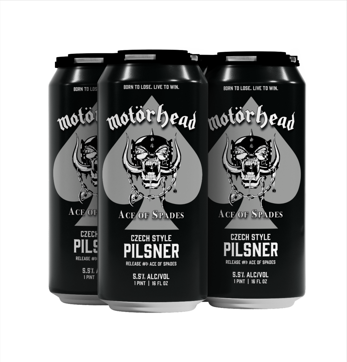 Cans of Motorhead Pilsner